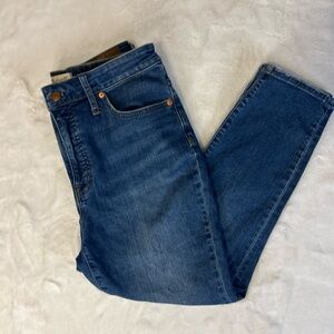 Madewell Curvy High Rise Skinny Crop Jeans Medium Wash Stretch Denim womens 30